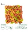 GloboStar® Artificial Garden AUTUMN MAPLE 20349 Τεχνητό Διακοσμητικό Πάνελ Φυλλωσιάς - Κάθετος Κήπος σύνθεση Φθινοπωρινός Σφένδαμος Μ50 x Π50 x Υ10cm